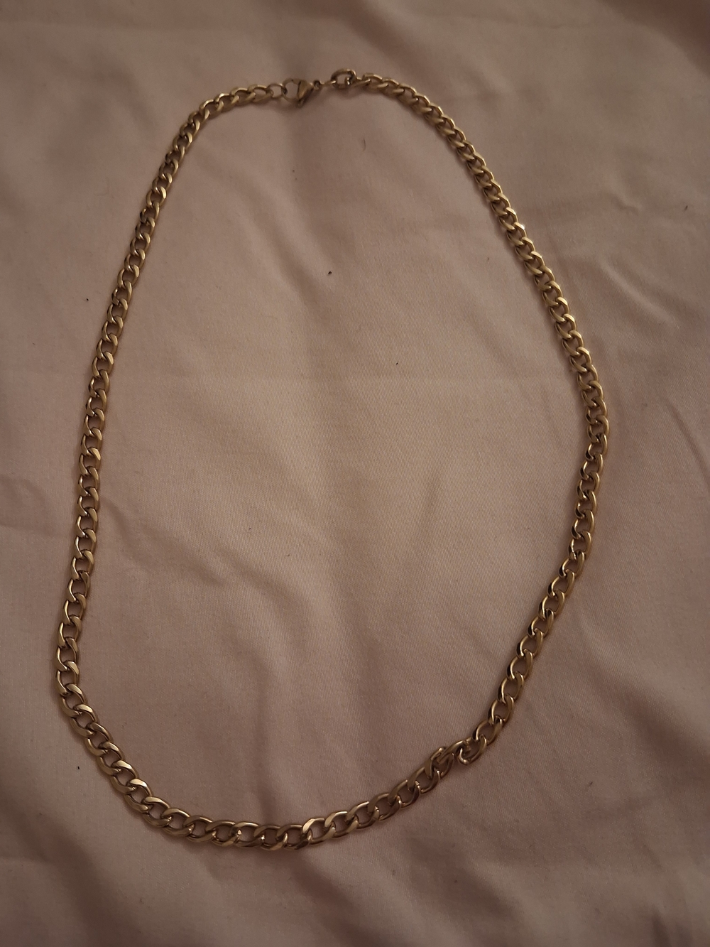 Polished Gold-Tone Curb Chain Necklace FINAL SALE NO REFUND